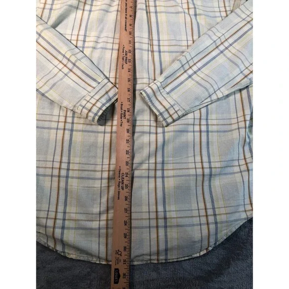 MARLBORO CLASSICS Shirt Mens Large Yellow Plaid Button Down Long Sleeve - Picture 11 of 12